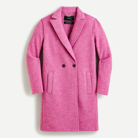 NWT - 6- J.Crew Daphne topcoat in Italian boiled wool- Heather Rose